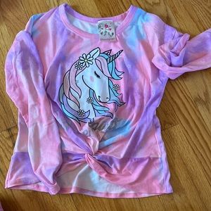 Girls unicorn shirt soft fluffy cozy